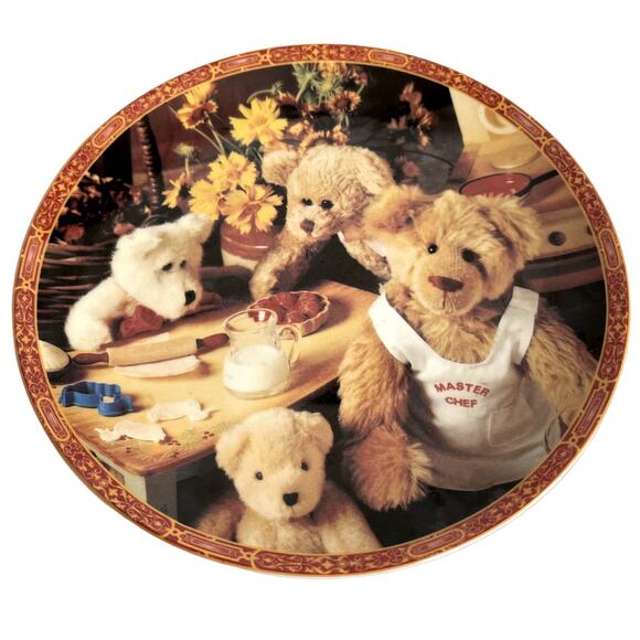 Little Bears Collection Plate AT. The Kitchen formalities by Baum Bros. 8.5" - Picture 1 of 4